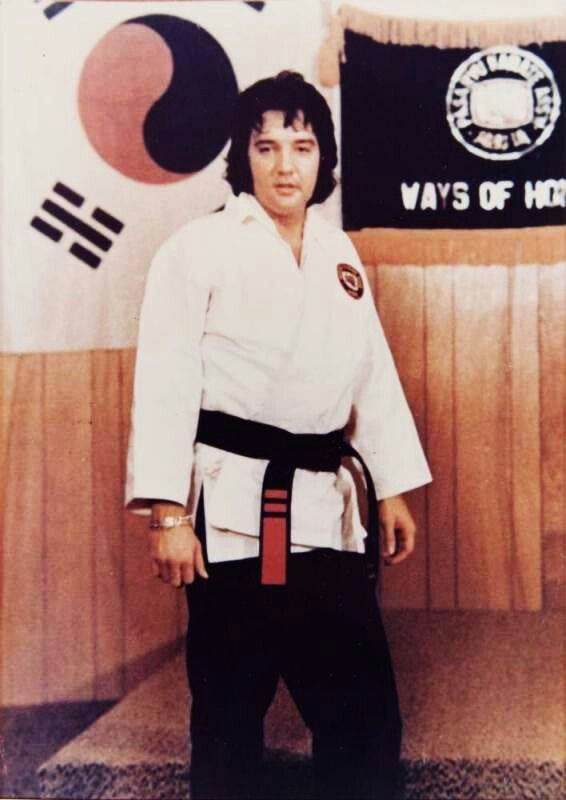 Elvis, a black belt